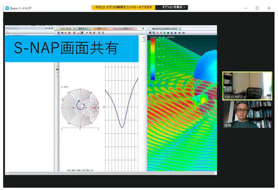 ZOOMを用いたWEBデモの例